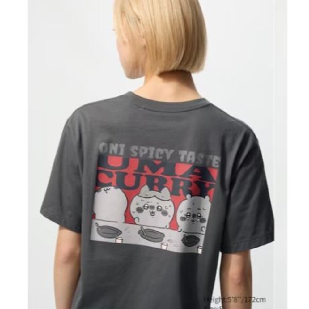 Uniqlo Chiikawa Joke Bear and Friends Dark Gray T-Shirt US Women Size Small